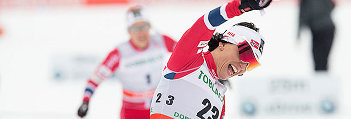 VINNER?:Norge kan vinne mange medaljer i De olympiske leker (OL). OL starter fredag. Her er skiløper Marit Bjørgen. Bjørgen kan vinne flere gullmedaljer. 