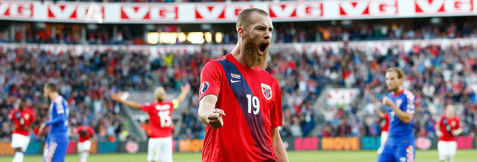  HELT:  Jo Inge Berget spiller fotball for Norge og laget Malmö i Sverige. Han skåret to mål for Norge mot Kroatia.