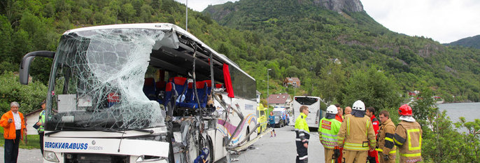 Busser krasjet ved Sogndal