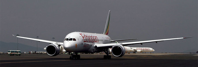  FLY:  En flyktning gjemte seg i et fly fra selskapet Ethiopian Airlines.