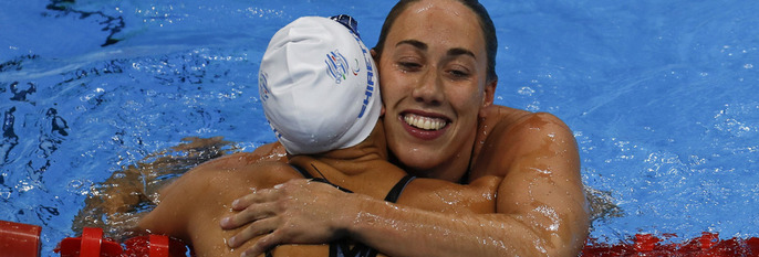  GLAD:  Sarah Louise Rung har vunnet flere medaljer i Paralympics. Svømmeren kunne endelig juble for gull søndag. 