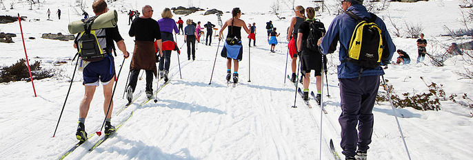 SKI: Snøen ligger fortsatt mange steder. Du kan gå på ski.