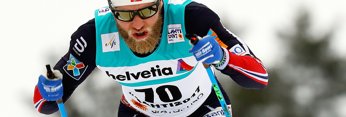 SØLV: Martin Johnsrud Sundby gikk så fort han kunne. Men det holdt bare til sølv.