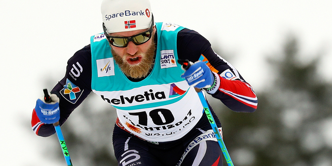 SØLV: Martin Johnsrud Sundby gikk så fort han kunne. Men det holdt bare til sølv.